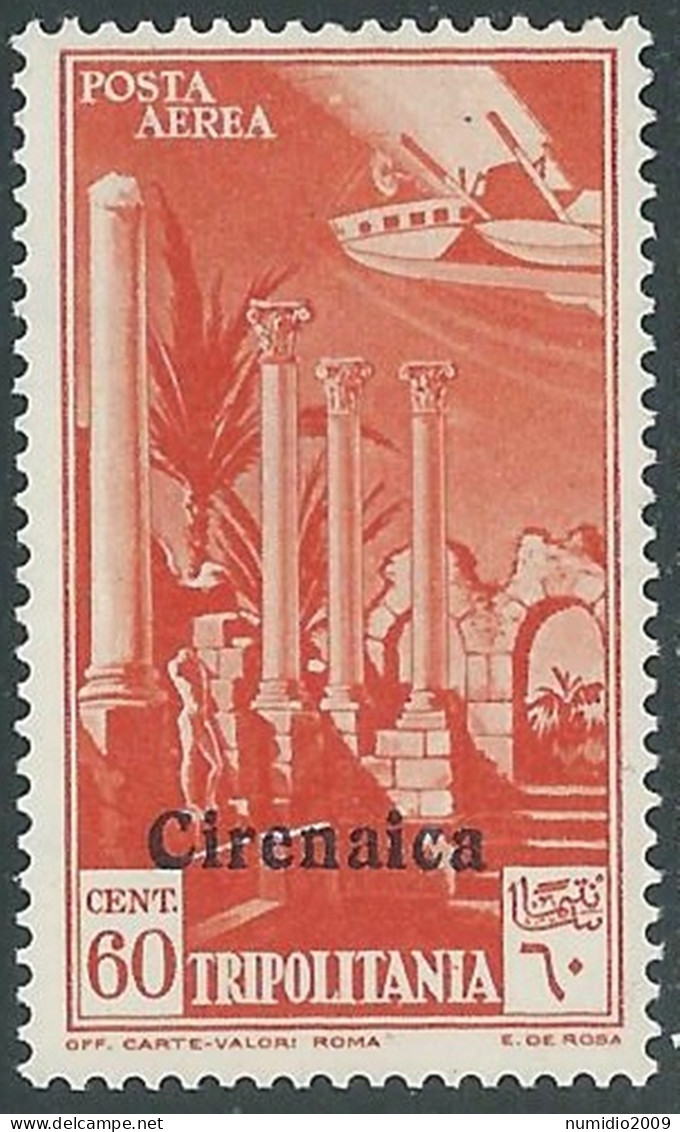 1943 CIRENAICA POSTA AEREA SOPRASTAMPATO 60 CENT MNH ** - P41-10 - Cirenaica