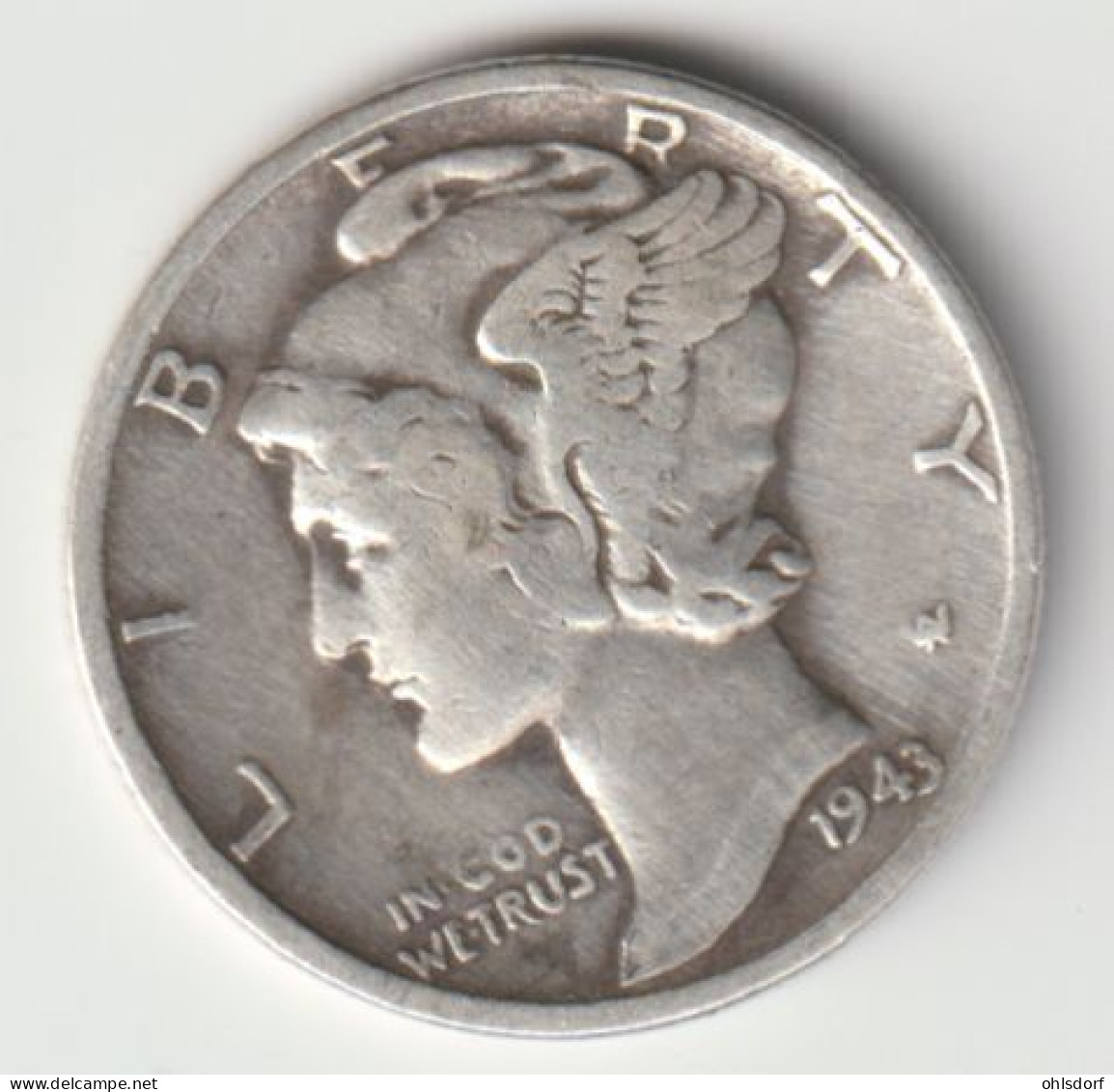 U.S.A. 1943: Dime, Silver, KM 140 - 1916-1945: Mercury