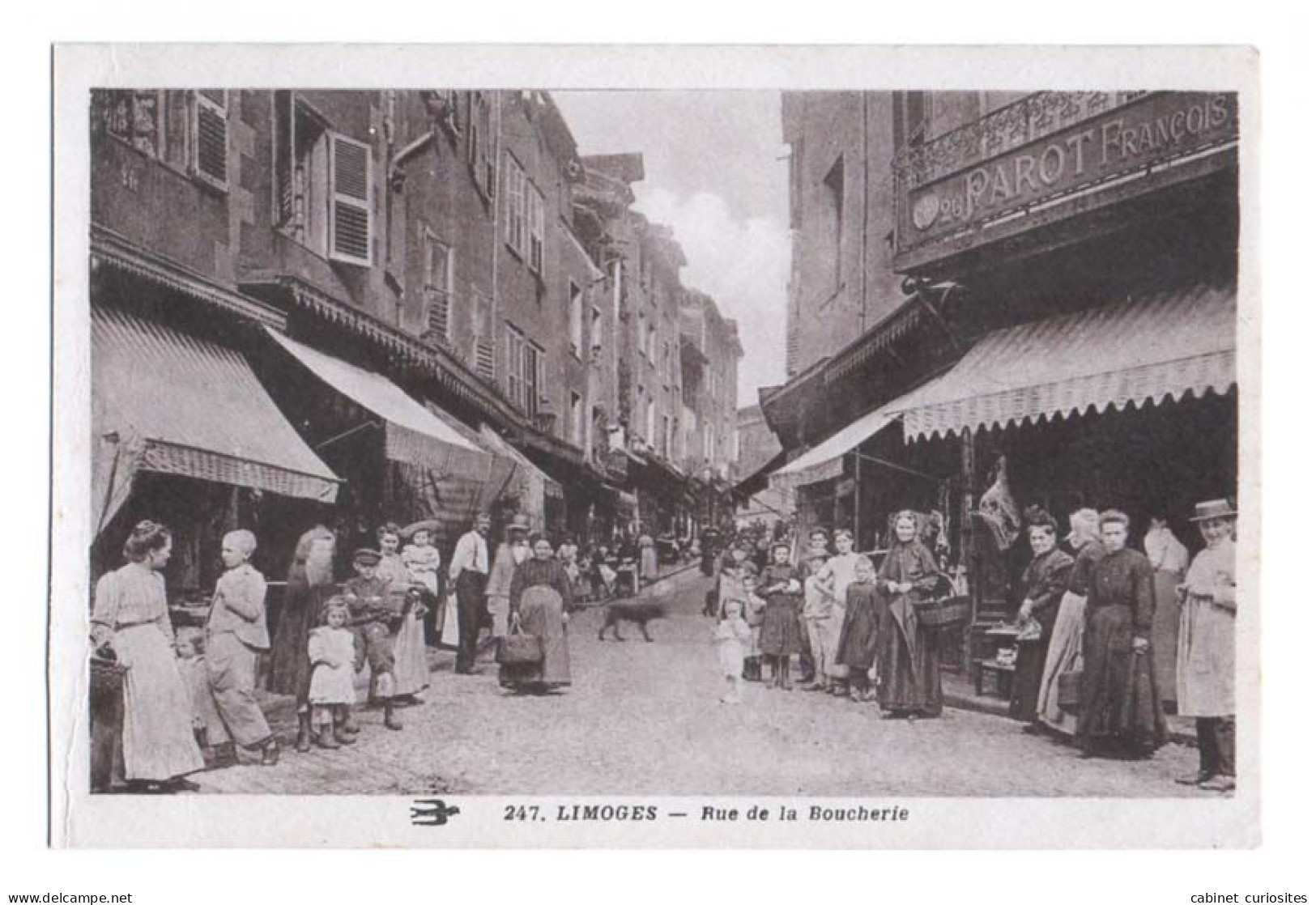 Commerce De Boucherie - Métier Boucher - Magasin De Boucherie François Parot Rue De La Boucherie à Limoges - CPA Animée - Magasins