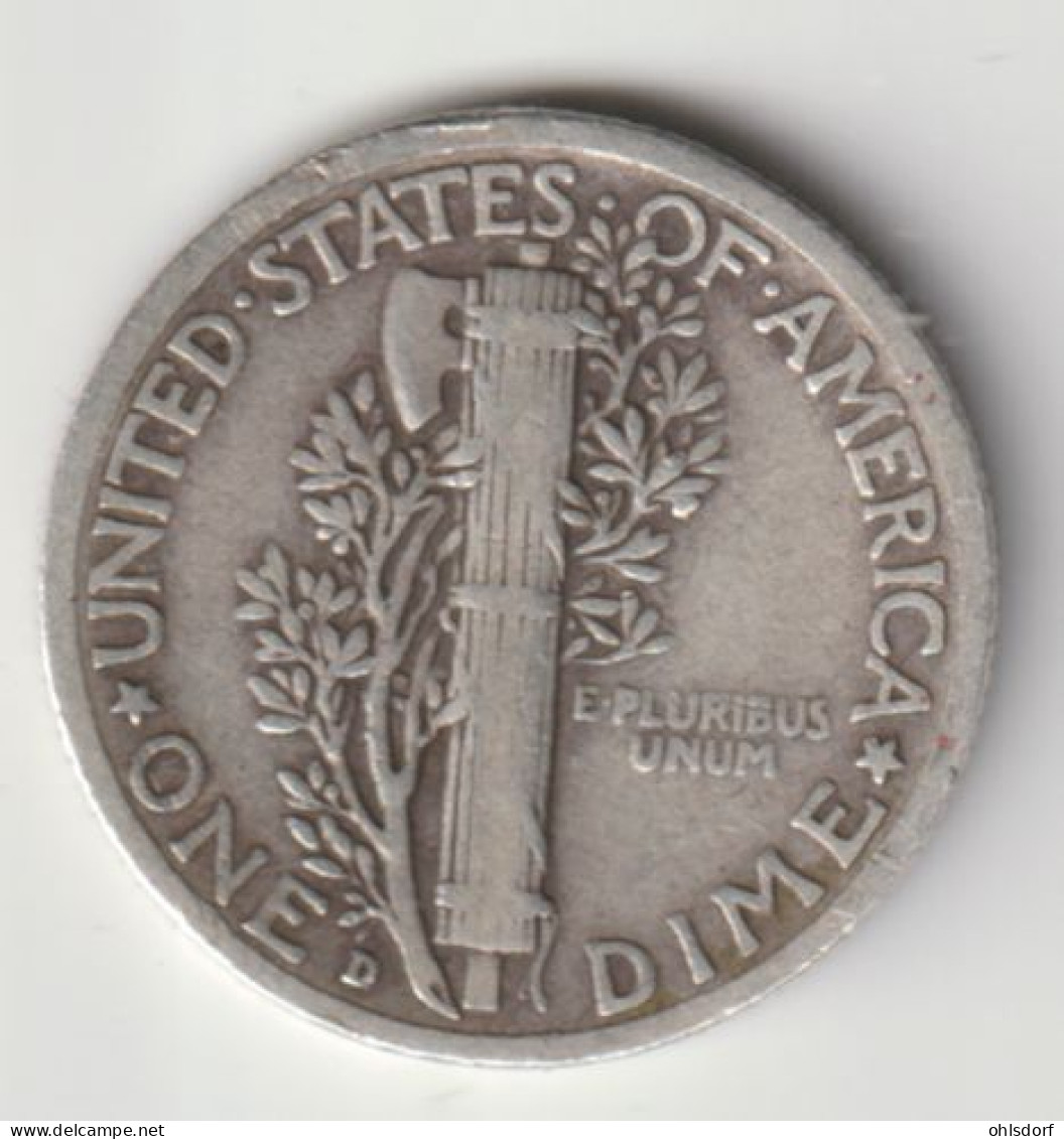 U.S.A. 1940: Dime, Silver, KM 140 - 1916-1945: Mercury