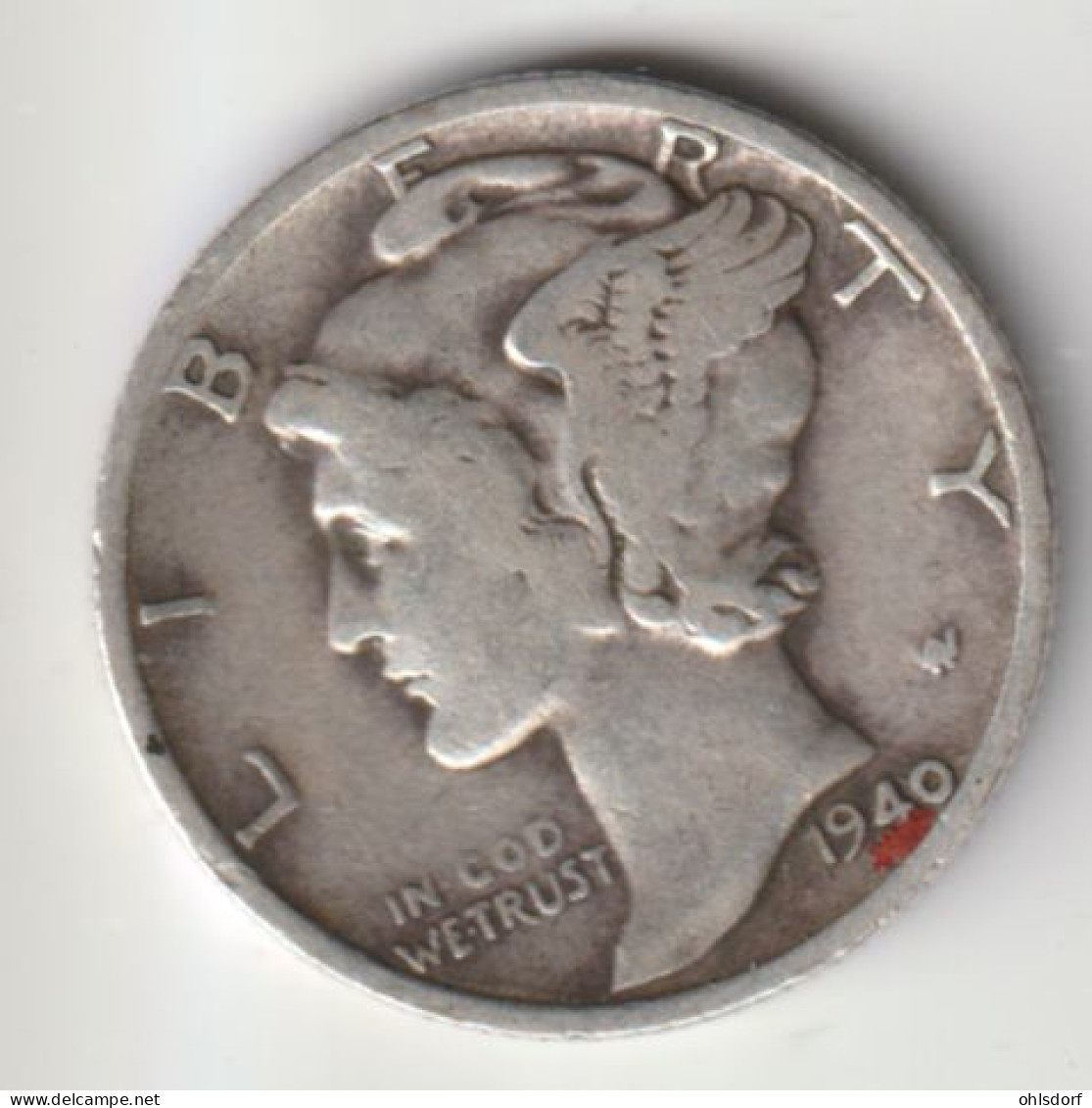 U.S.A. 1940: Dime, Silver, KM 140 - 1916-1945: Mercury