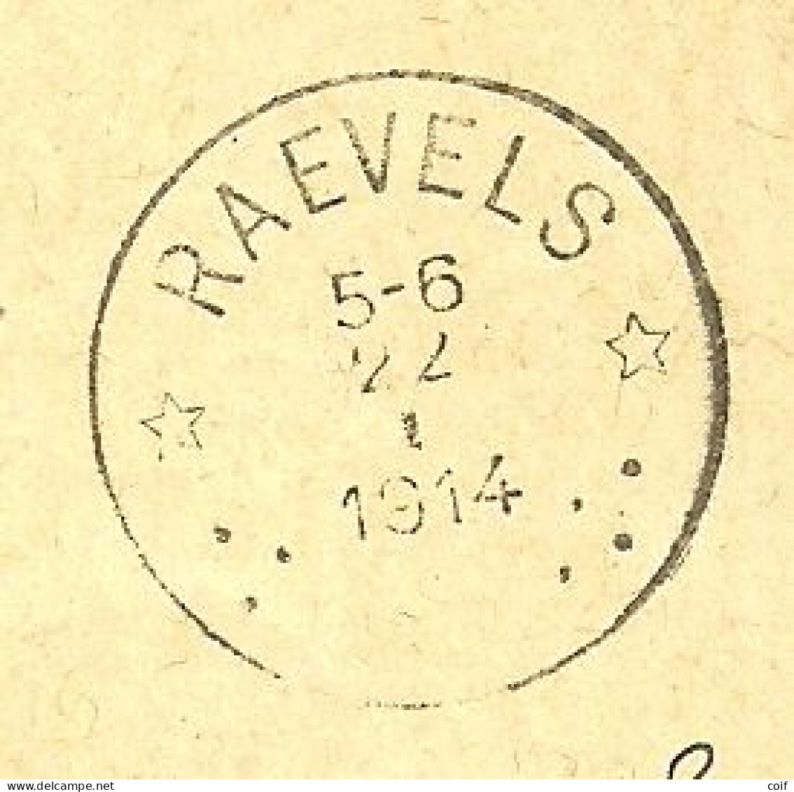 110 Op Kaart Stempel LESSINES Met Als Aankomst Sterstempel (Relais) * RAEVELS * - 1912 Pellens