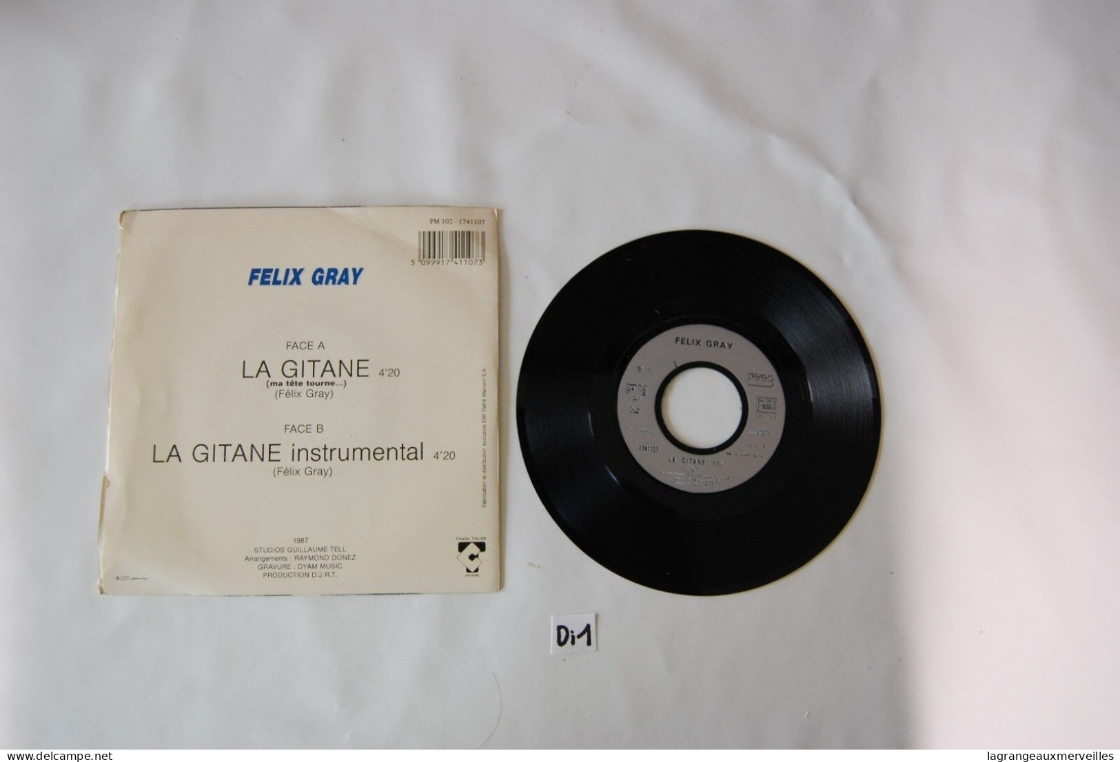 Di1- Vinyl 45 T - Felix Gray - La Gitane - Disco & Pop