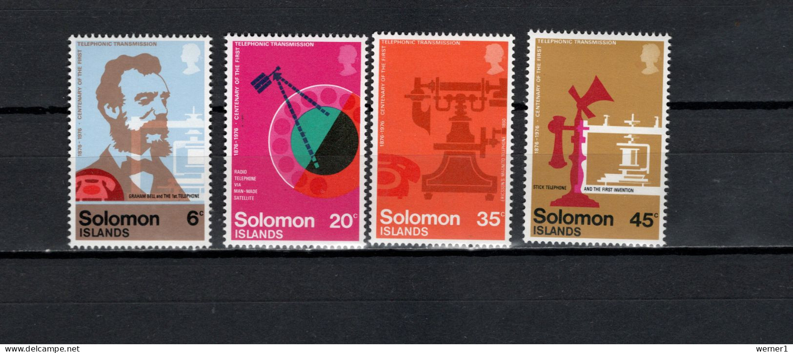 Solomon Islands 1976 Space, Telephone Centenary Set Of 4 MNH - Oceania