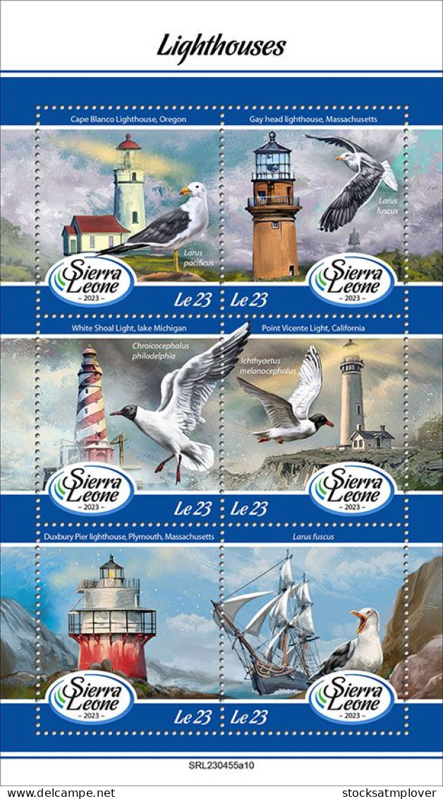 Sierra Leone 2023 Birds Lighthouses S202403 - Sierra Leone (1961-...)