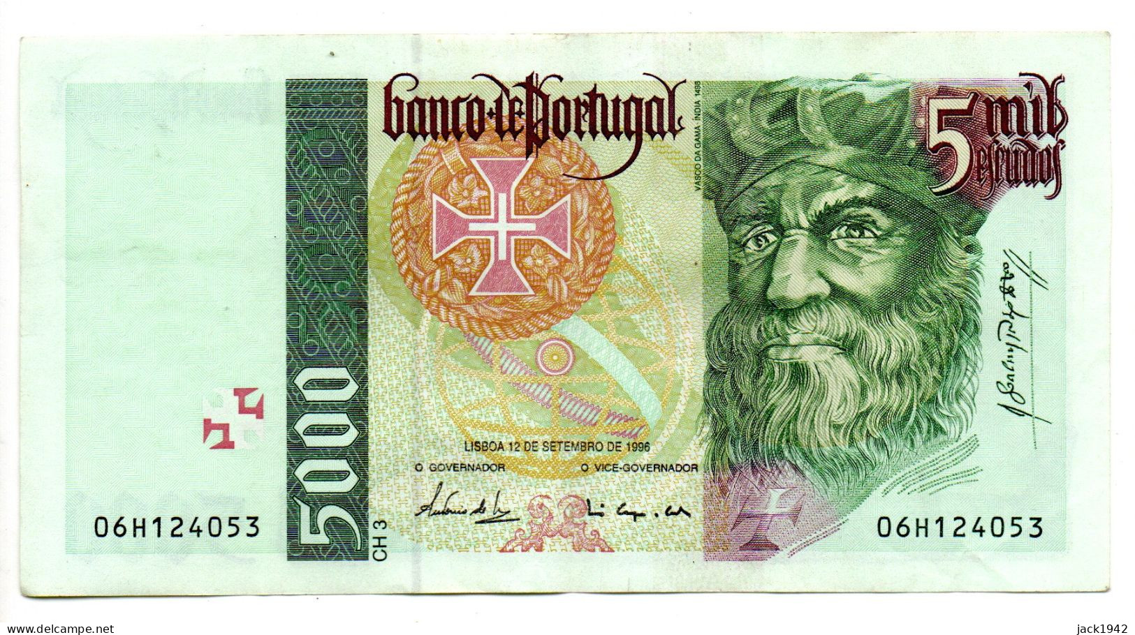 5000 Escudos Note - Billet De 5000 Escudos - Septembre 1996 - TTB - Portugal