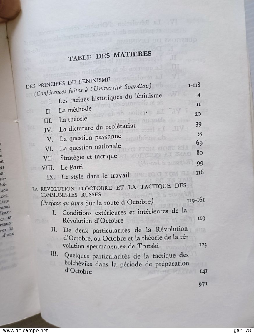 STALINE Les Questions Du Léninisme 1re édition - History