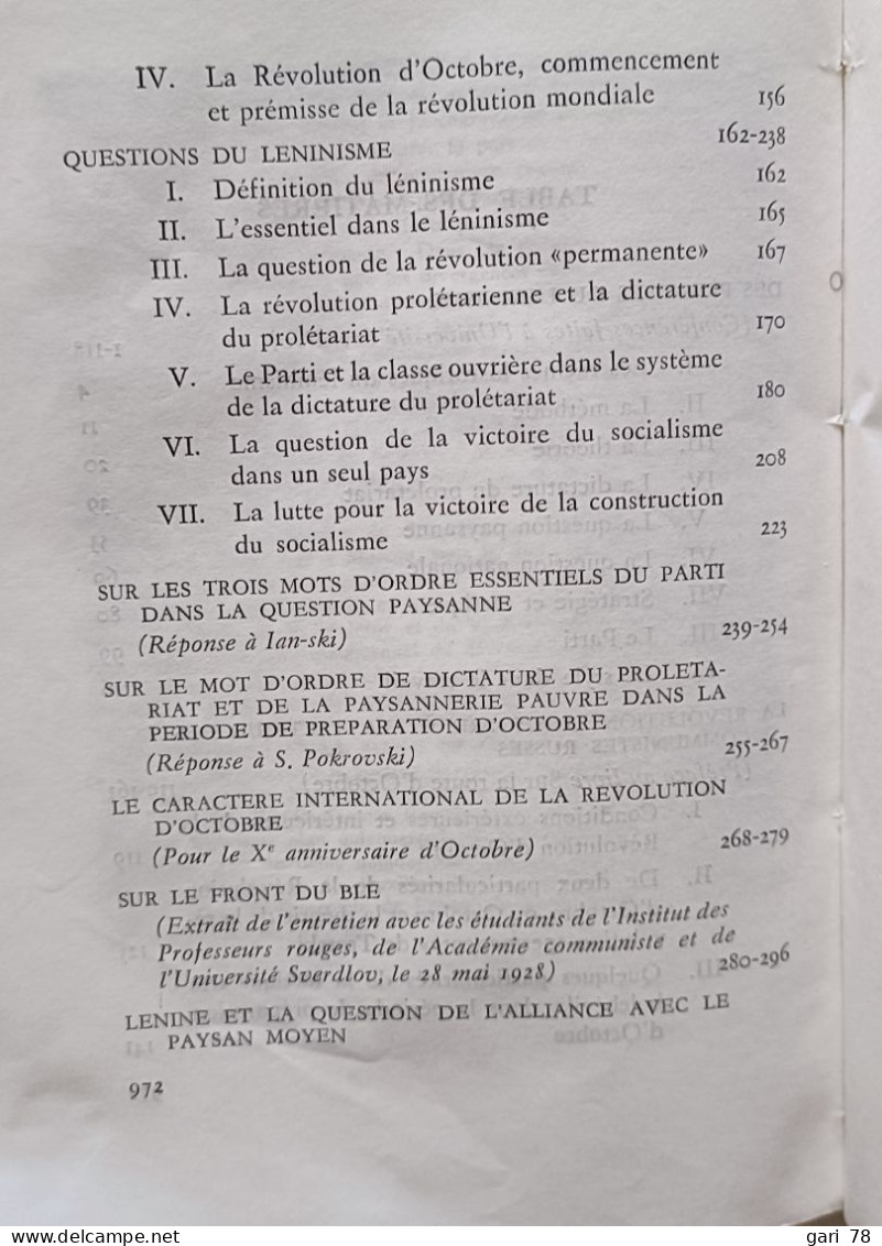 STALINE Les Questions Du Léninisme 1re édition - History