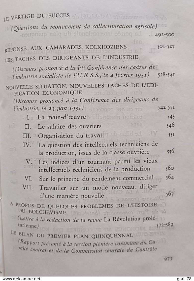 STALINE les questions du léninisme 1re édition