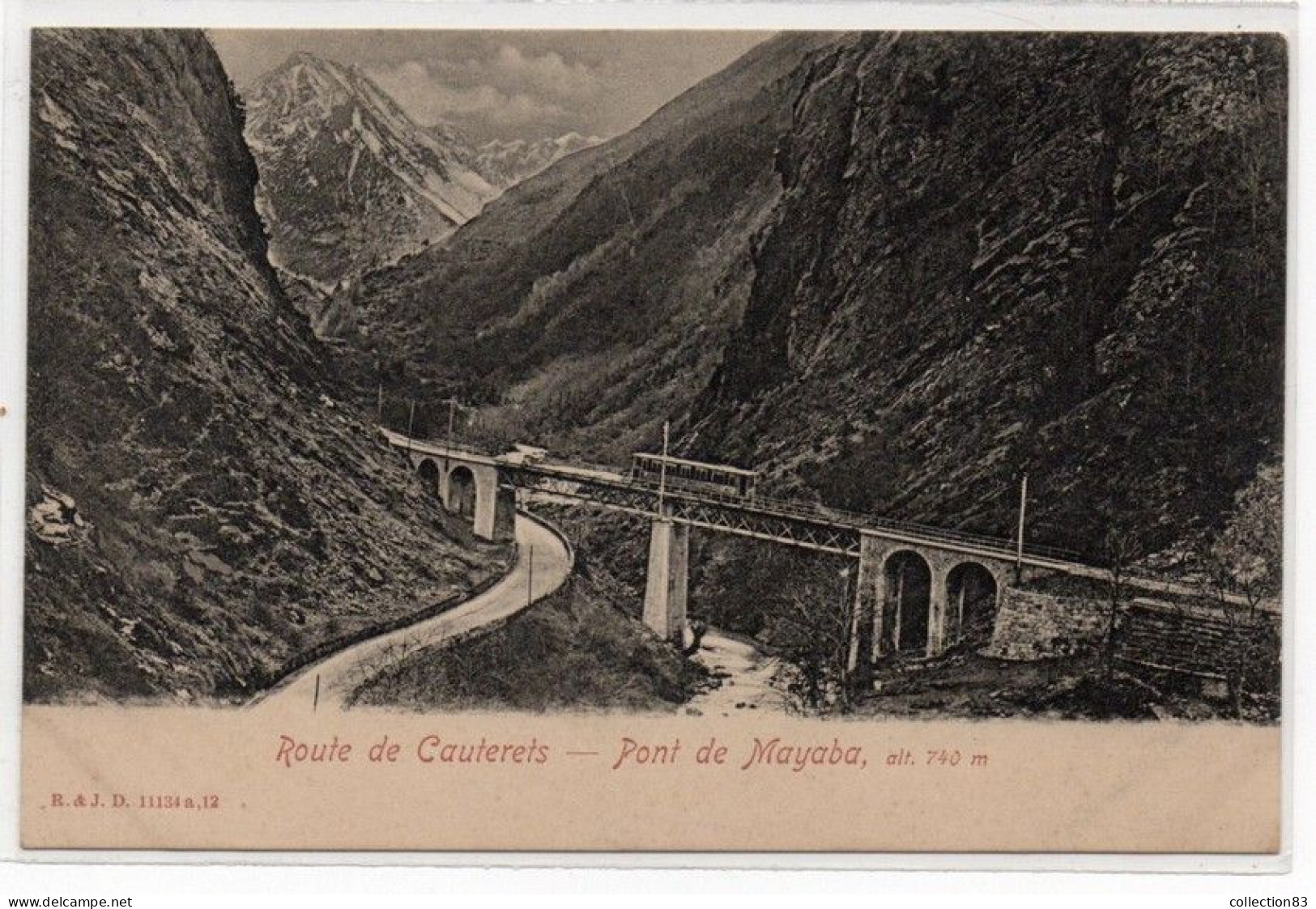 CPA Route De CAUTERETS Pont De Mayaba - Cauterets