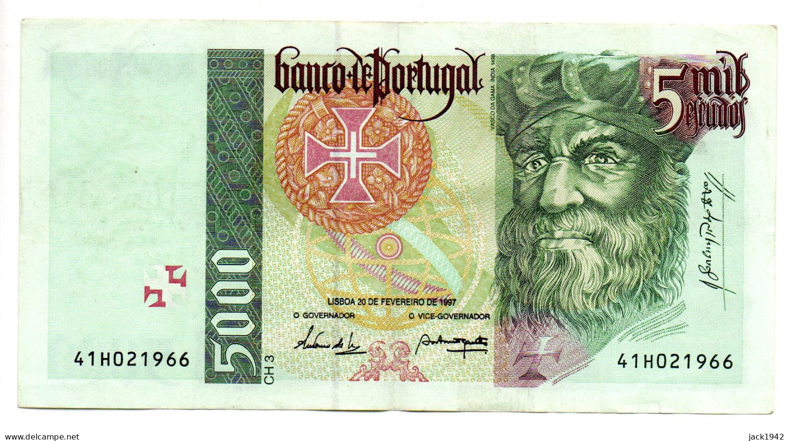 5000 Escudos Note - Billet De 5000 Escudos - Février 1997 - TB - Portugal