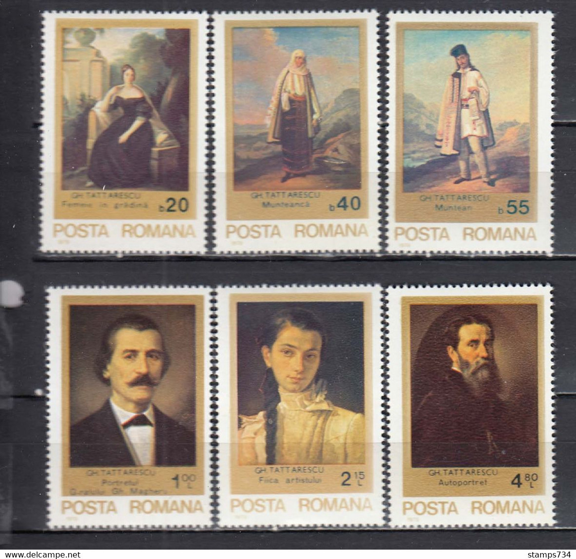 Romania 1979 - Paintings Of Tattarescu, Mi-nr. 3595/600, MNH** - Neufs