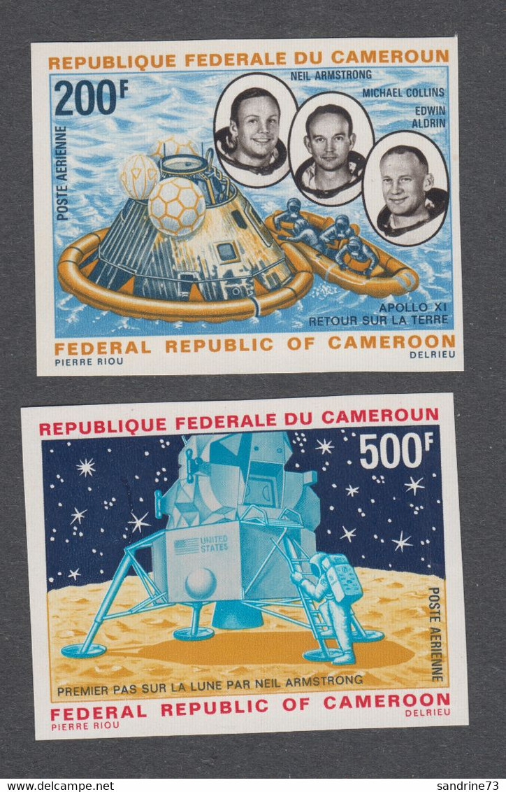 Cameroun - Timbres Neufs** Sans Charnières - PA N°146 Et 147 - Non Dentelés - Apollo XI - 1969 - Camerun (1960-...)