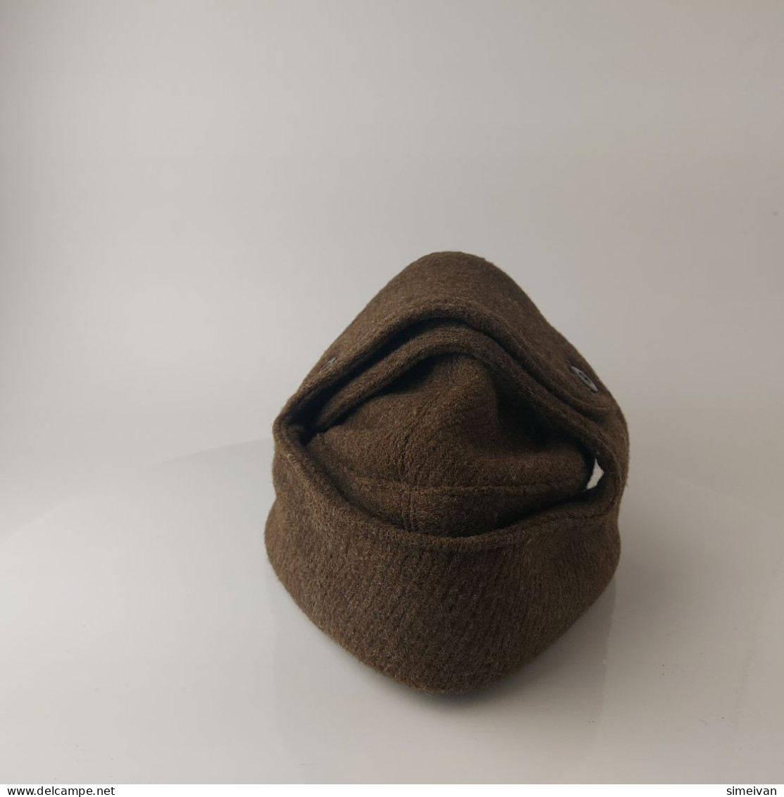 Vintage Communist Era Bulgarian Military Officer Winter Uniform Hat Cap #5544 - Strumenti Antichi