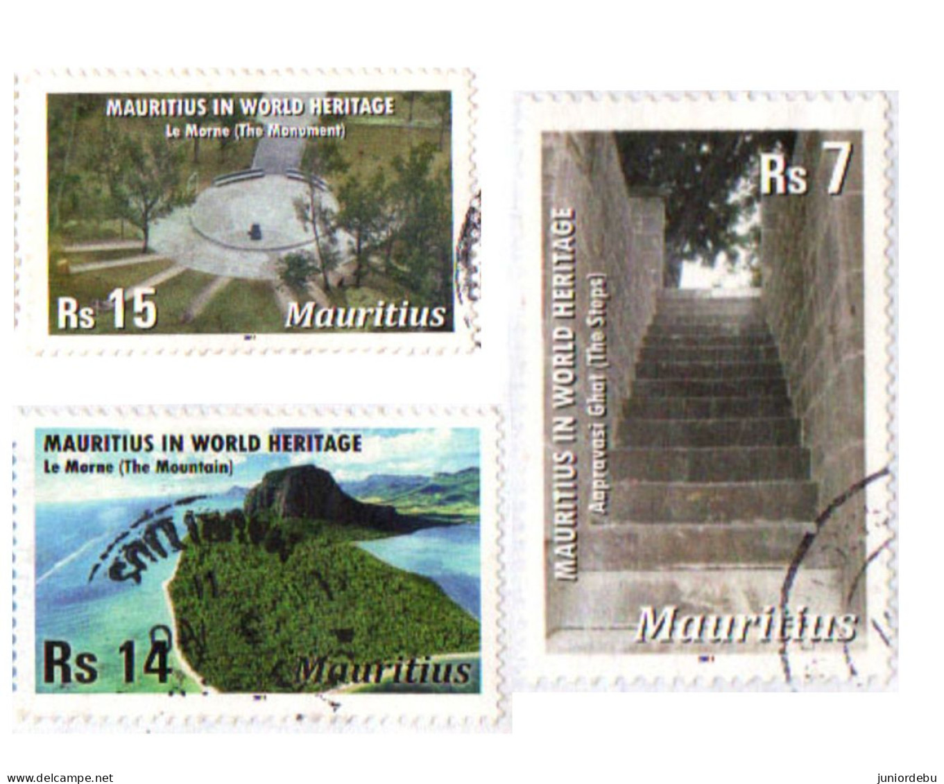 Mauritius - 2011 - World Heritage Sites - 3 Diff - USED. ( D ) ( OL 23/02/2020) - Mauritius (1968-...)