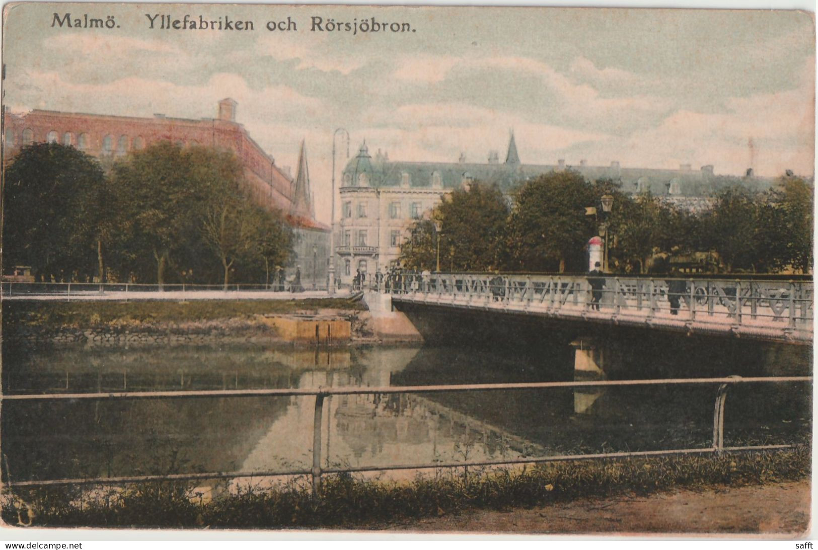 AK Malmö, Yllefabriken Och Rörsjöbron 1903 - Zweden