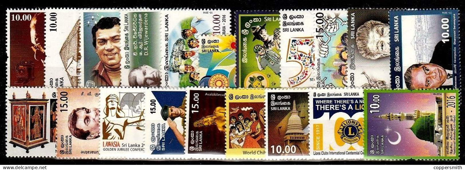 (1073-1119) Sri Lanka  Los 2016-3 ** / Mnh  Michel Ex 2059-2133 - Sri Lanka (Ceylon) (1948-...)