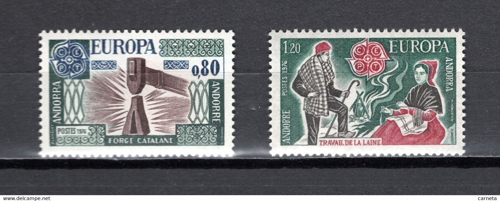 ANDORRE N° 253 + 254  NEUFS SANS CHARNIERE COTE 14.00€  EUROPA  ARTISANAT - Unused Stamps