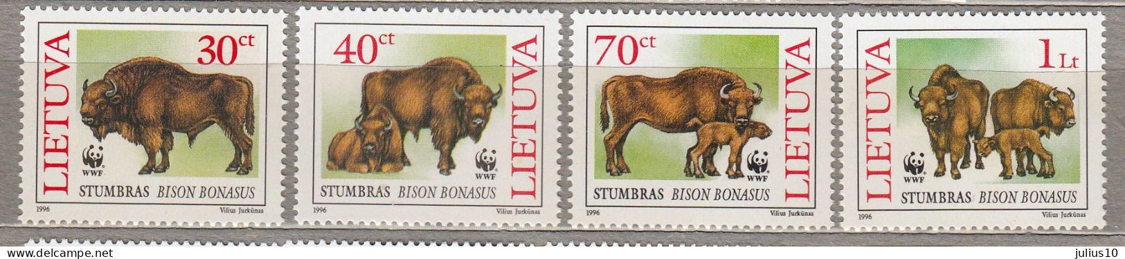 LITHUANIA 1996 Fauna Animals WWF MNH(**) Mi 599-602 # Lt725 - Nuevos