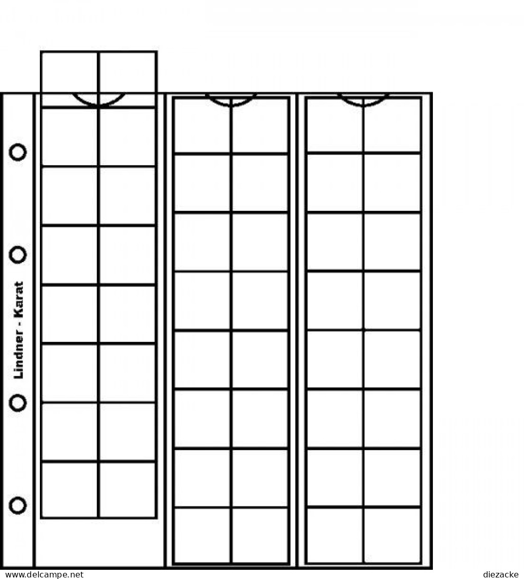 Lindner Münzblätter Karat Für 48 Münzen Bis 22 Mm Ø (5er Pack) K6R Neu - Materiale