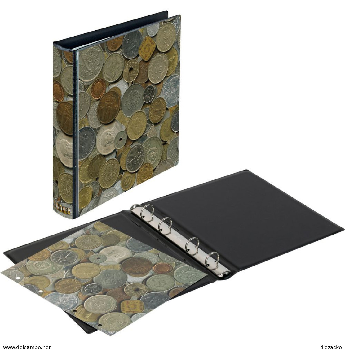 Lindner Ringbinder Karat Im Münzen-Design 1115R Neu - Matériel