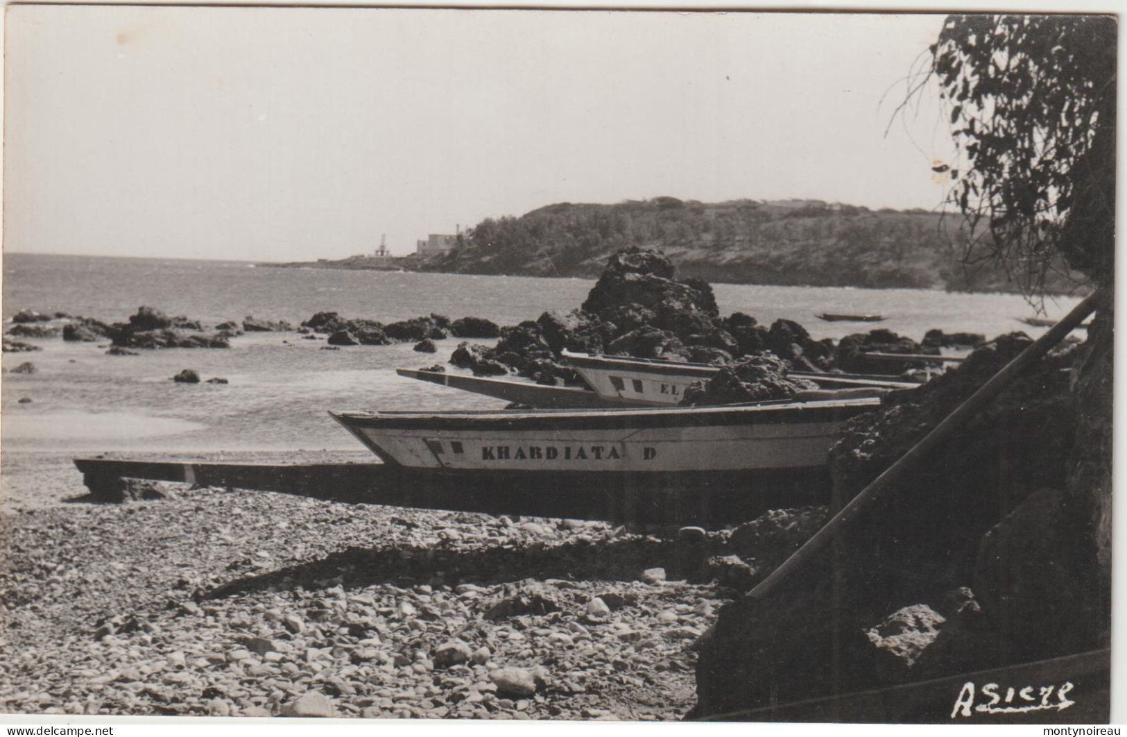 Sénegal : Dakar ? Ou Région A  Vérifier ( Dos Blanc ) , Asiere , Plage , Barque  Khardiata - Senegal