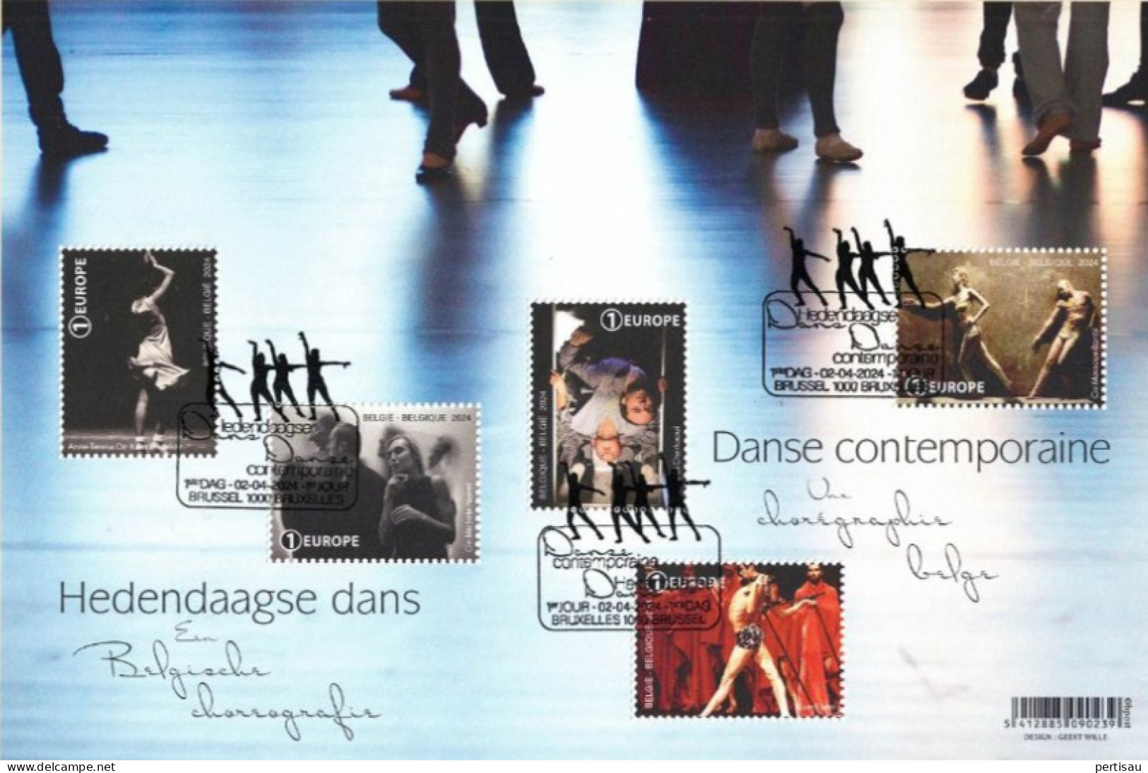 Belgische Choreografie Uitgiftestempel 2024 - Oblitérés