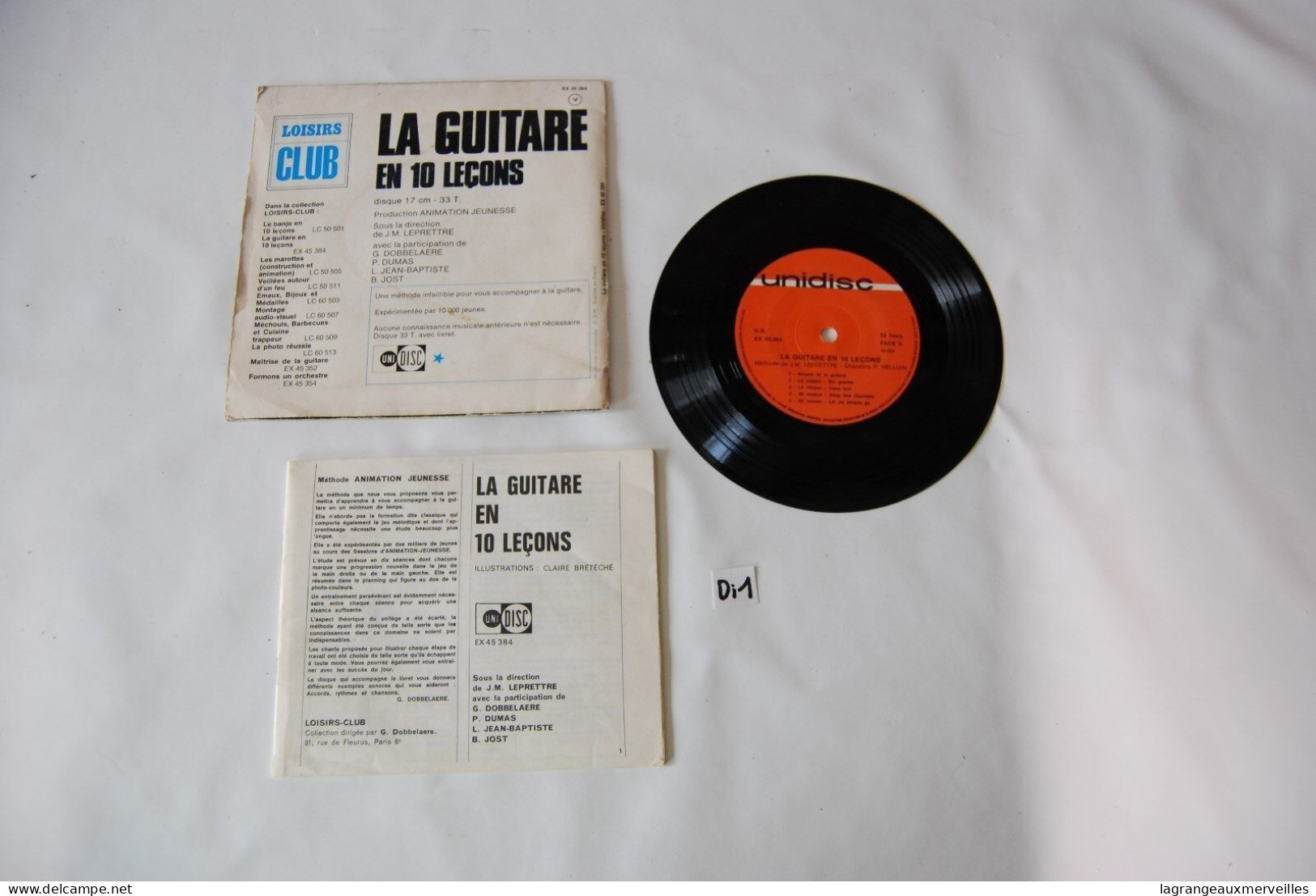 Di1- Vinyl 45 T - La Guitare En Dix Leçons - Altri - Francese