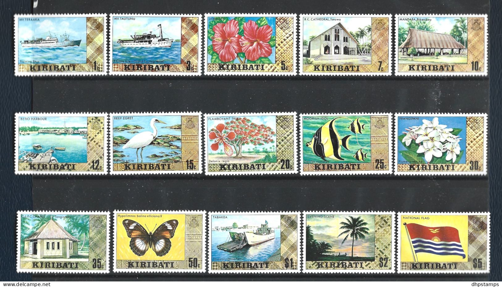 Kiribati 1979 Definitives No Filigrane Y.T. 16A/16P+32A ** - Kiribati (1979-...)