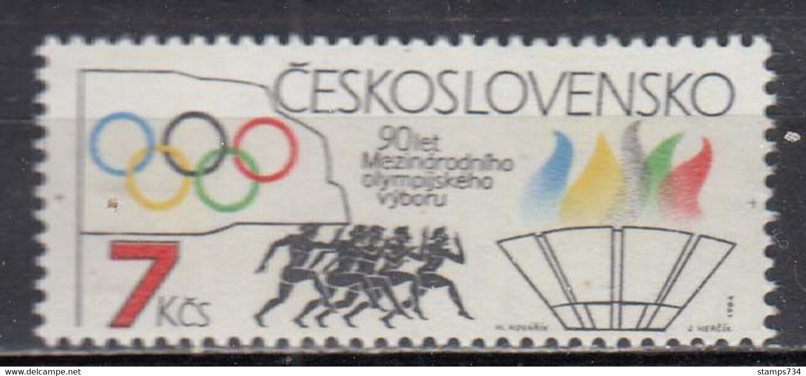 Czechoslovakia 1984 - 90 Years International Olympic Committee (IOC), Mi-Nr. 2750, MNH** - Nuevos