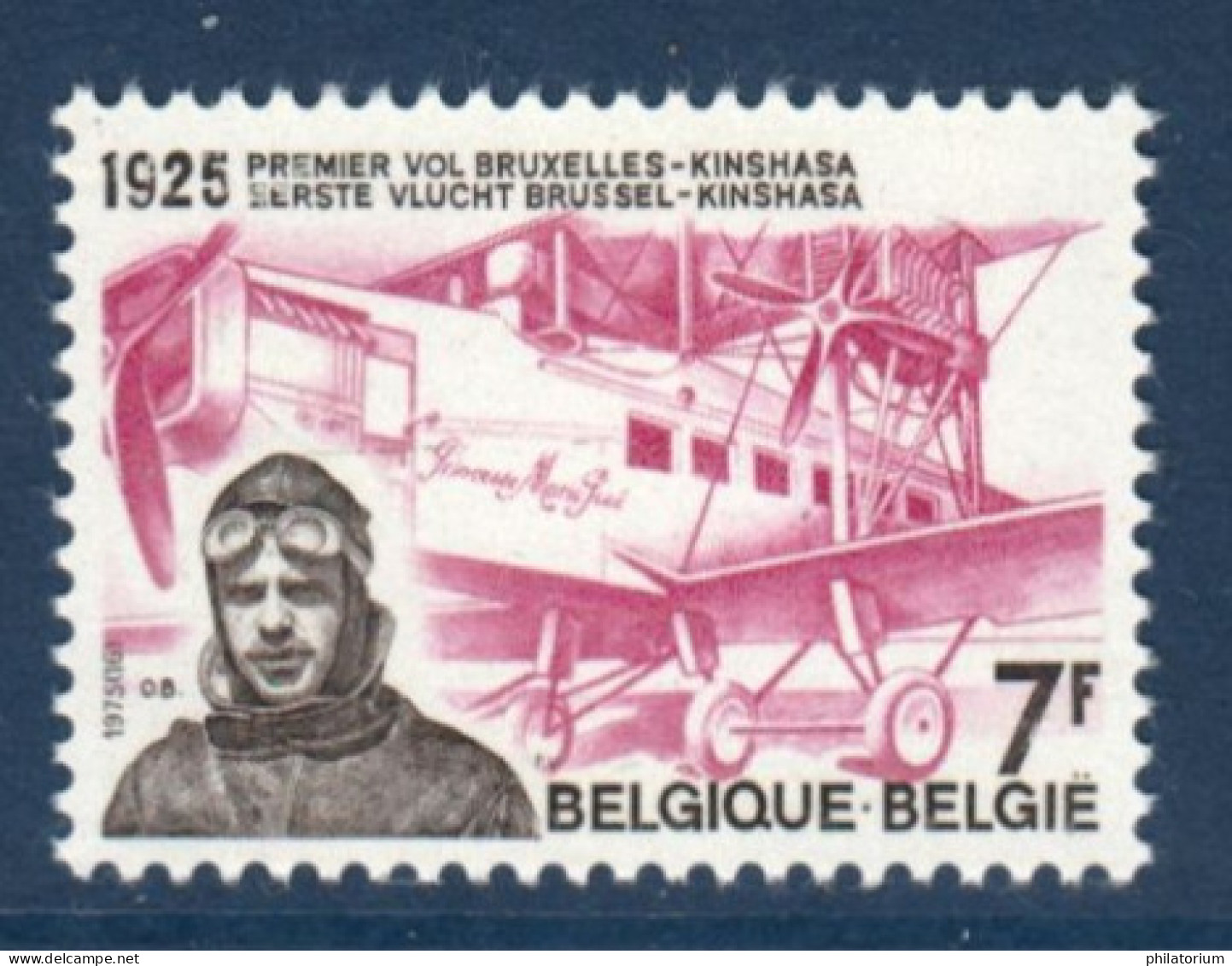 Belgique, België, **, Yv 1777, Mi 1834, SG 2404, 1° Liaison Bruxelles Et Léopoldville Sur Handley Page W8, - Aerei