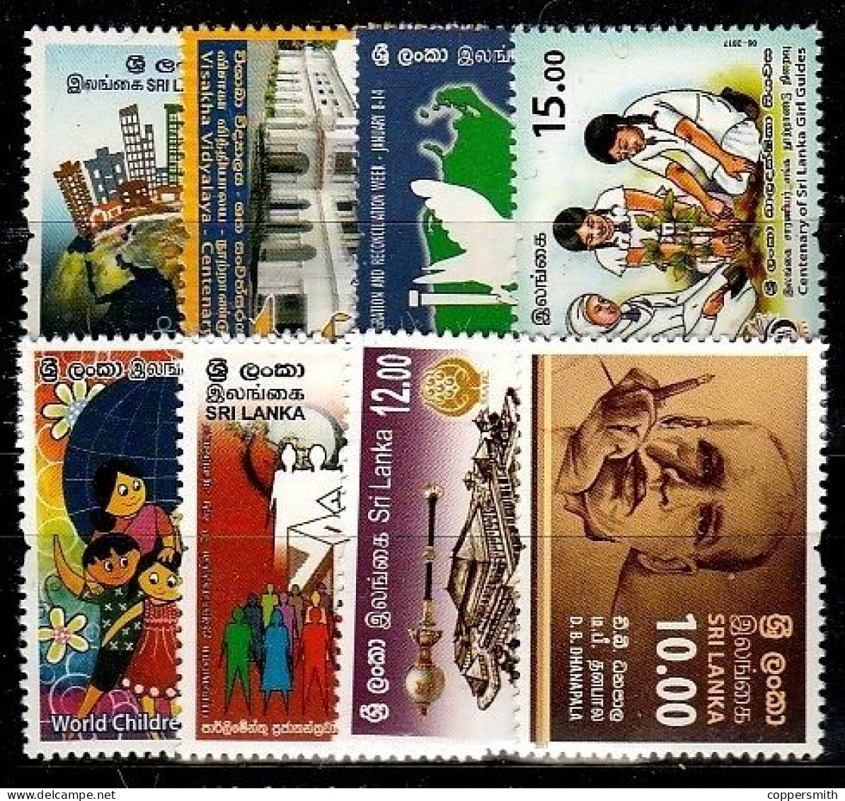 (1121-1144) Sri Lanka  Los 2017-3 ** / Mnh  Michel Ex 2135-2182 - Sri Lanka (Ceylan) (1948-...)