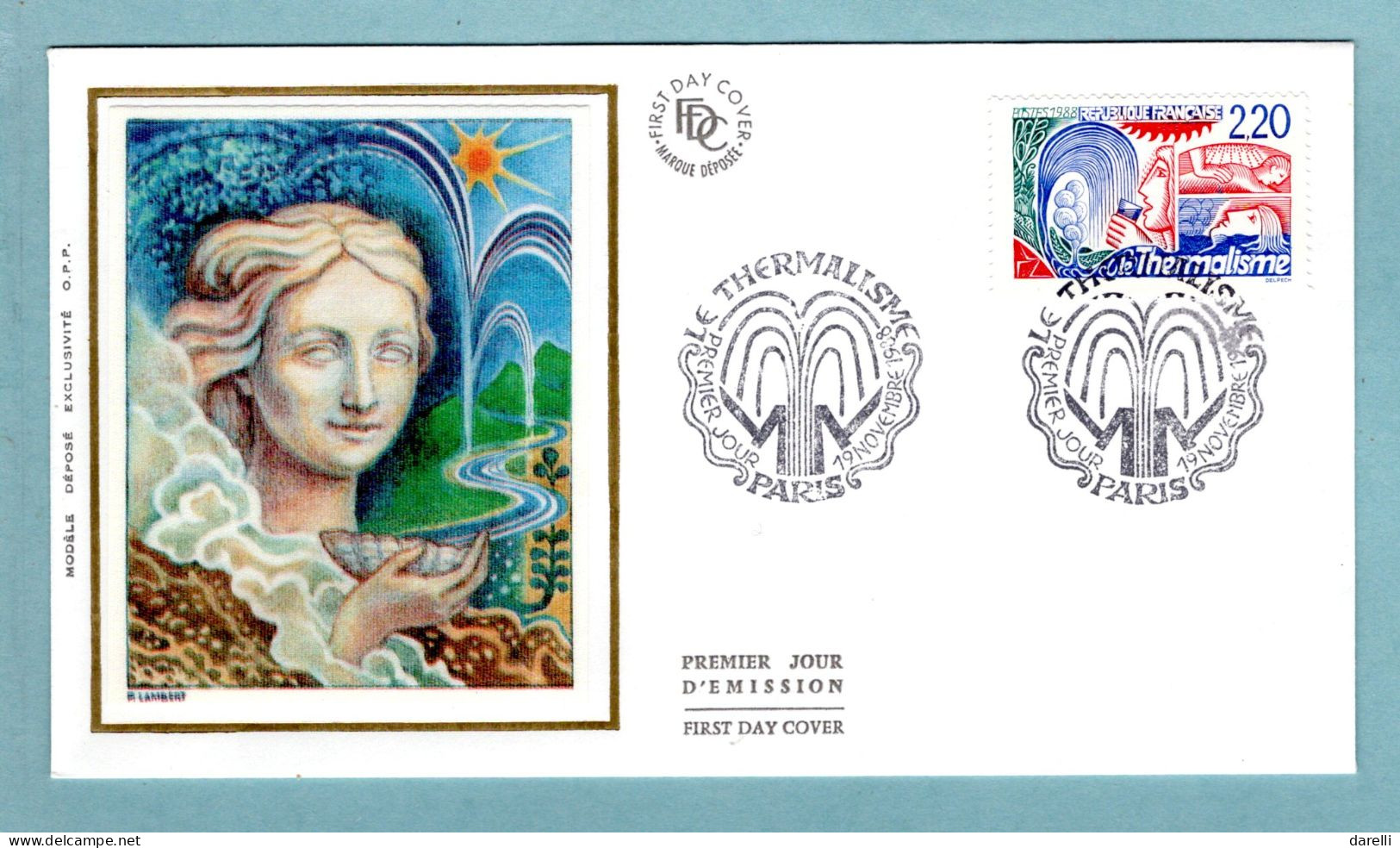 FDC France 1988 - Le Thermalisme - YT 2556 - Paris - 1980-1989