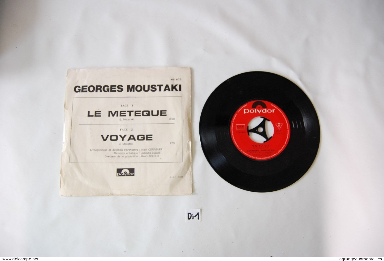 Di1- Vinyl 45 T - Georges Moustaki - Le Meteque - Voyage - Andere - Franstalig