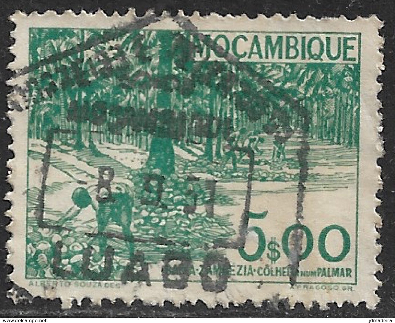 Mocambique – 1948 Views 5$00 Used Stamp Beautiful LUABO Cancel - Mosambik