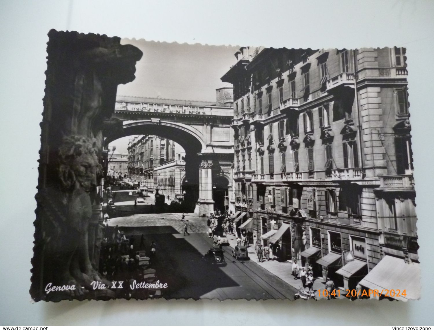 Cartolina Viaggiata "GENOVA Via XX Settembre" 1955 - Genova (Genoa)