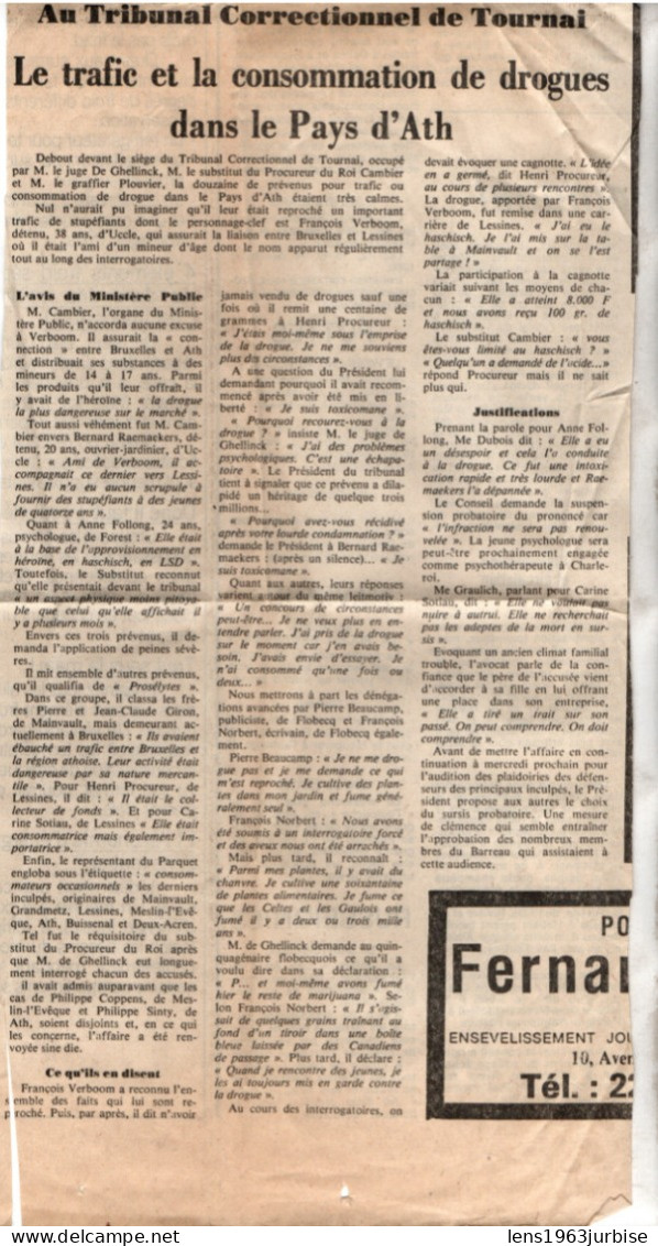 Pays D'Ath , Ancien Article De Journal Vers 1980 ?? - Unclassified