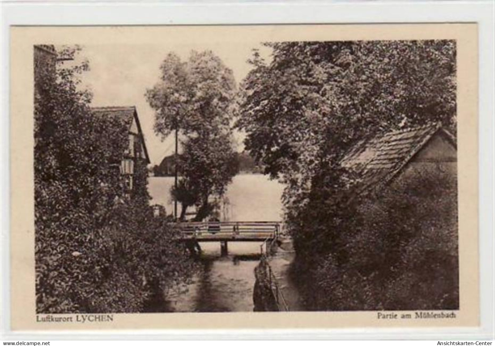 39004404 - Lychen Mit Partie Am Muehlenbach. Postalisch Gelaufen Mit Poststempel 15.8.1932. Gute Erhaltung. - Lychen