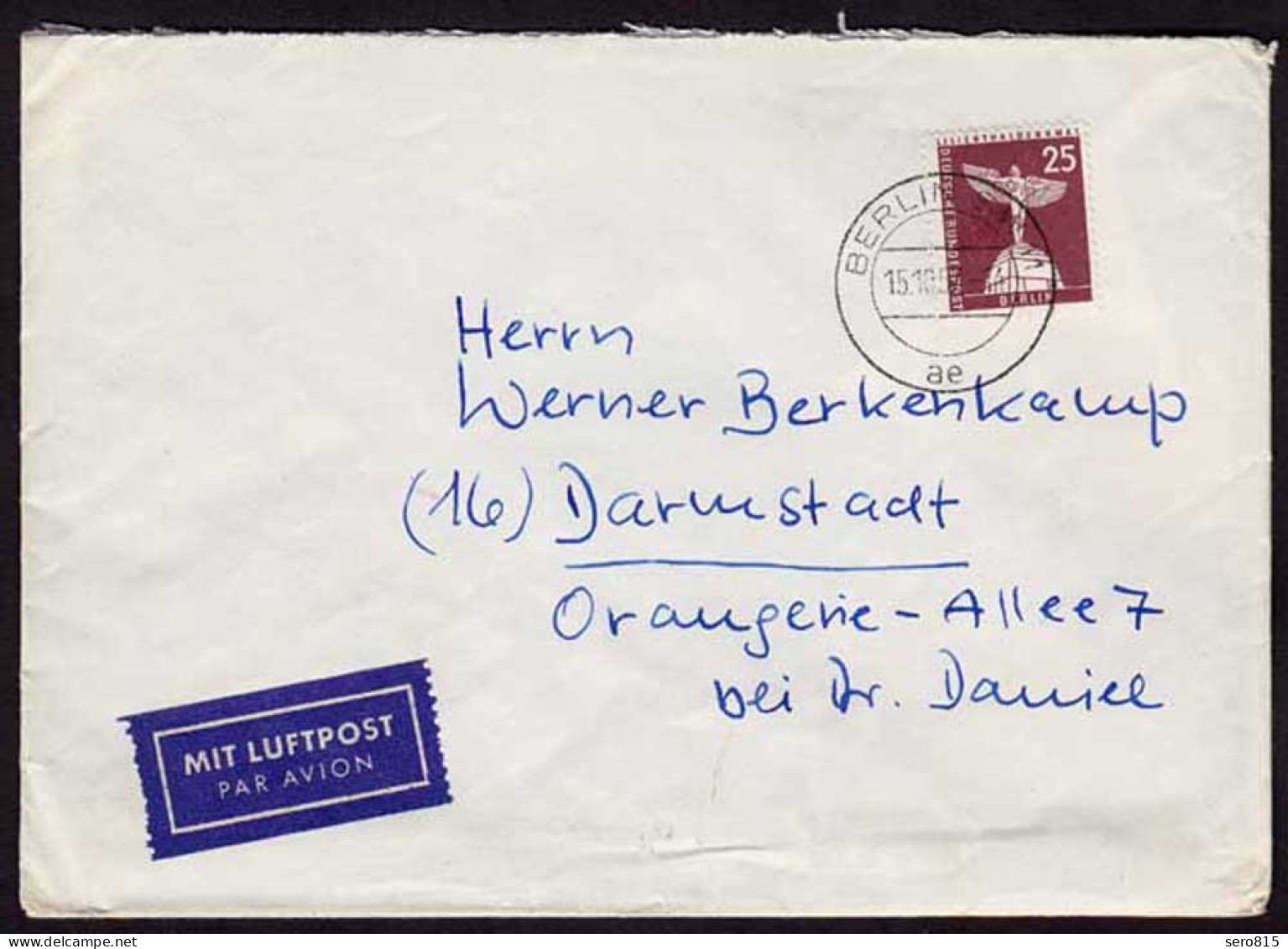25 Pfg.Berlin Stadtbilder 1957 EINZELFRANKATUR   (b242 - Autres & Non Classés