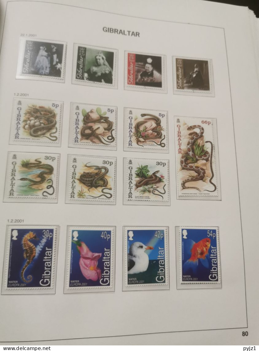 2001 MNH Gibraltar, Year Collection Postfris - Gibraltar