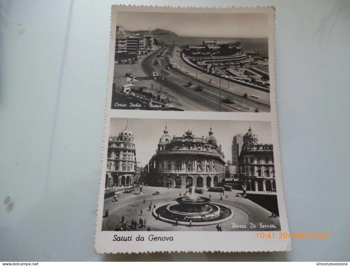 Cartolina Viaggiata "Saluti Da Genova" Vedutine 1956 - Genova (Genoa)