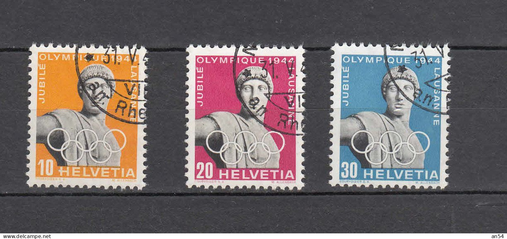 1944     N° 259w à 261w    OBLITERES       CATALOGUE SBK - Used Stamps