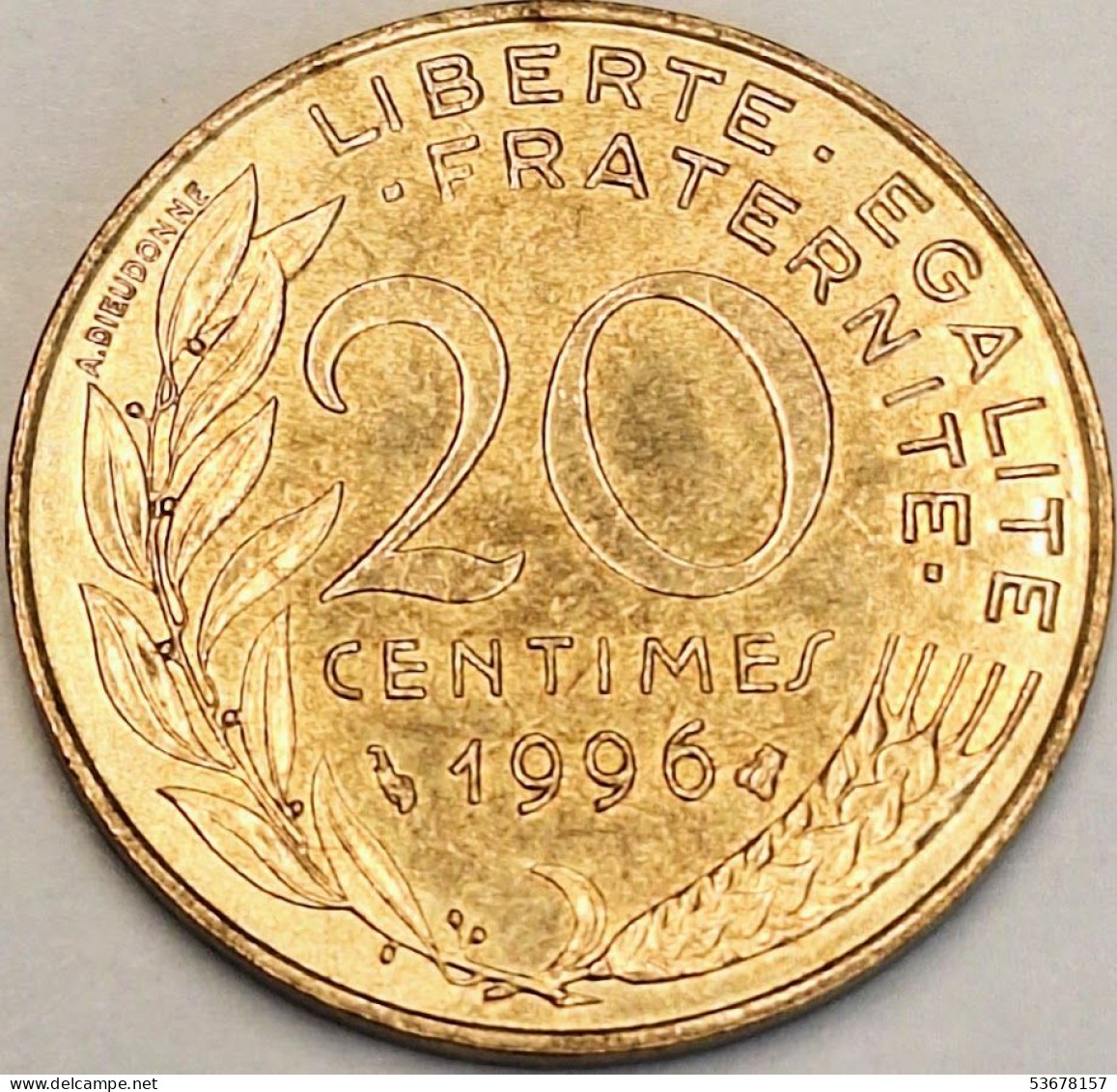 France - 20 Centimes 1996, KM# 930 (#4280) - 20 Centimes