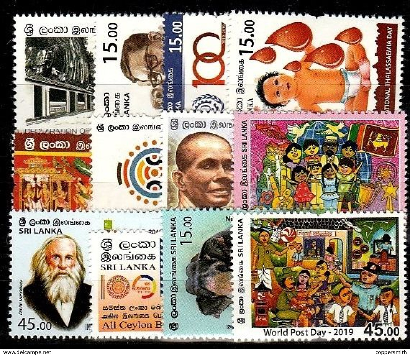 (1188-1229) Sri Lanka  Los 2019-1 ** / Mnh  Michel Ex 2239-2277 - Sri Lanka (Ceilán) (1948-...)