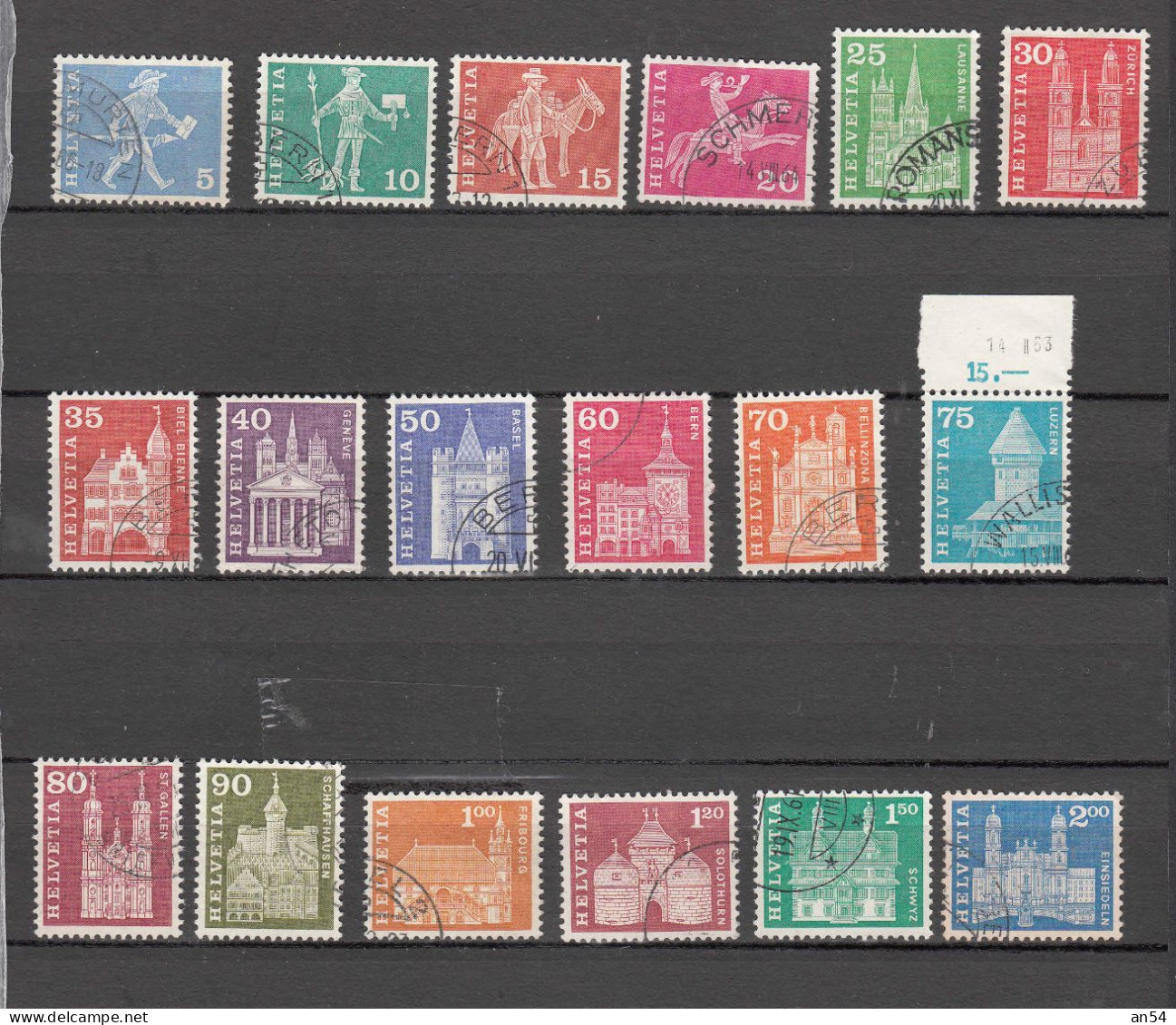 1960  N° 355 à 372    OBLITERES       CATALOGUE SBK - Used Stamps