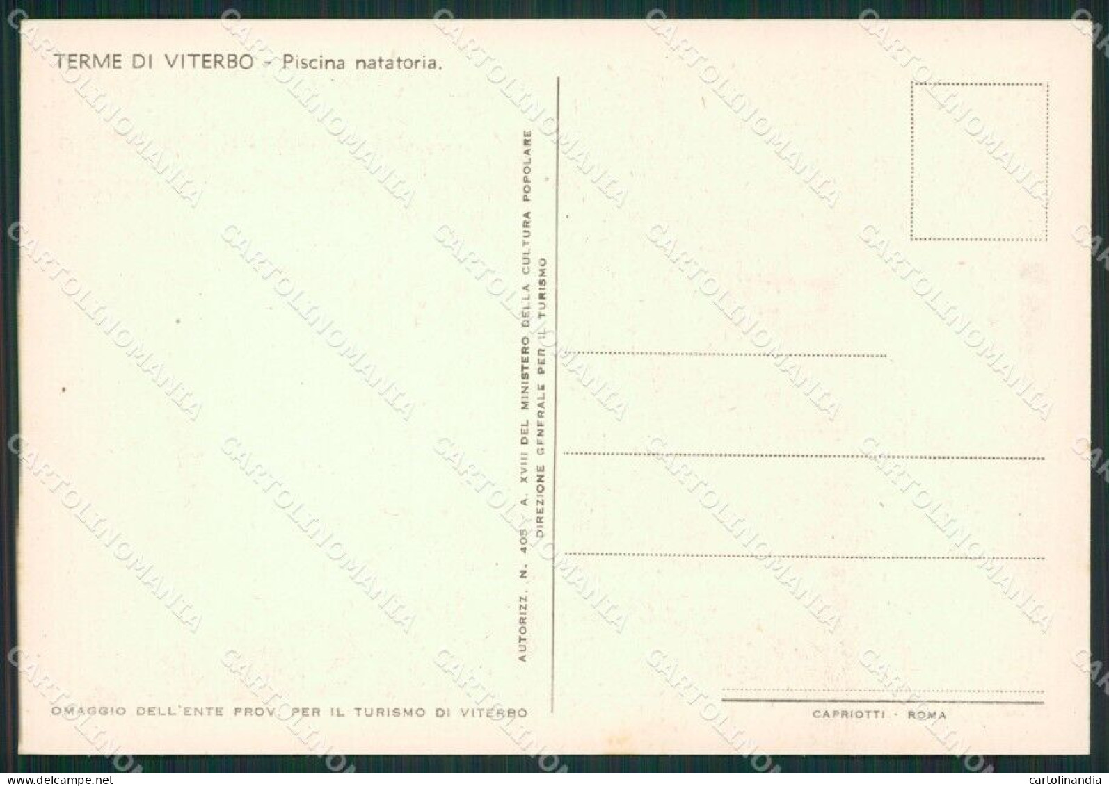 Viterbo Terme Di Viterbo Piscina FG Cartolina ZK0838 - Viterbo