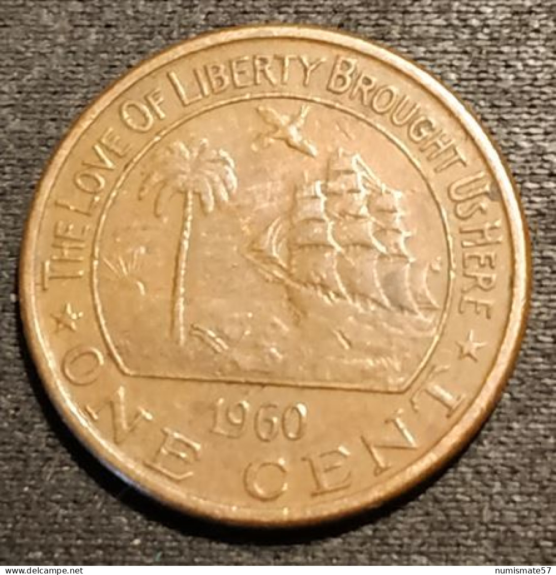 RARE - LIBERIA - 1 CENT 1960 - Eléphant - KM 13 - ( 500 000 Ex. ) - Liberia