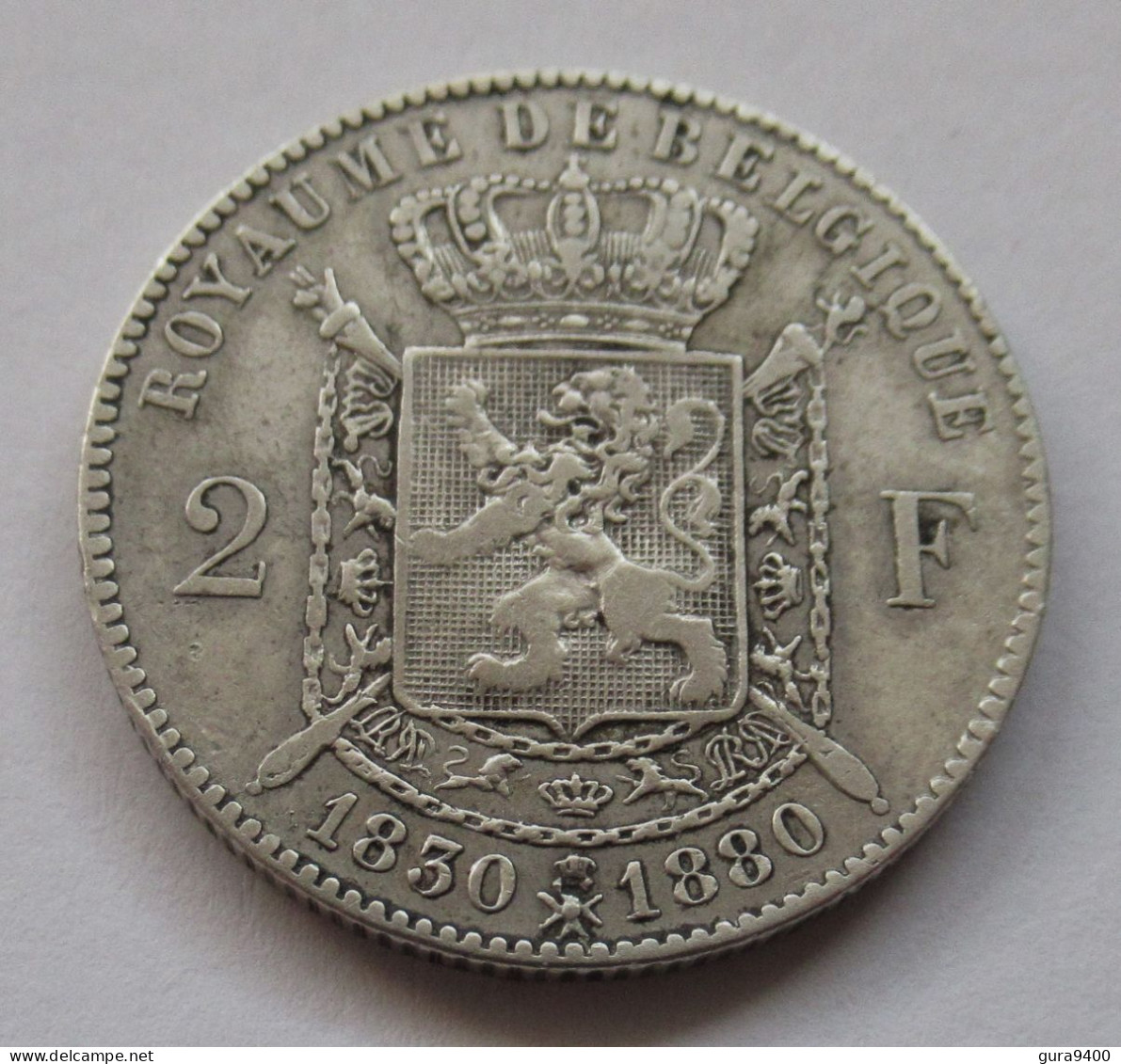 Belgie 2 Franc, 1880 50th Anniversary Of Independence - 2 Francs