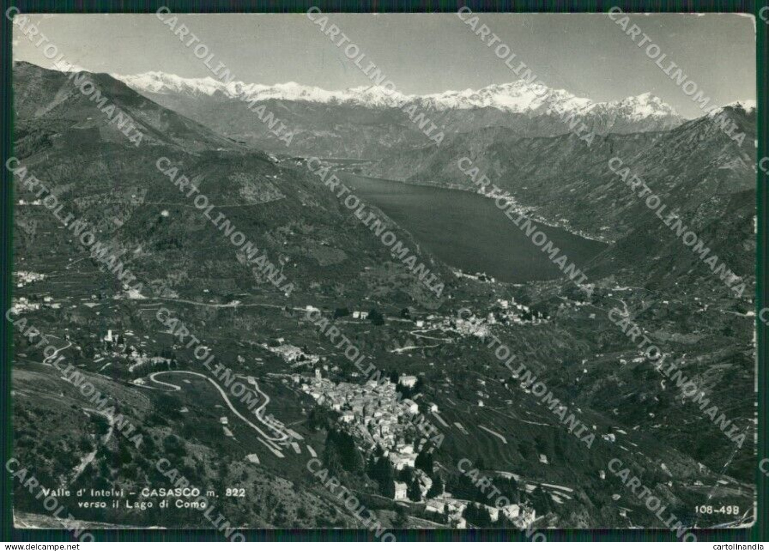 Como Casasco Valle D'Intelvi Lago Di Como PIEGA Foto FG Cartolina KB3014 - Como