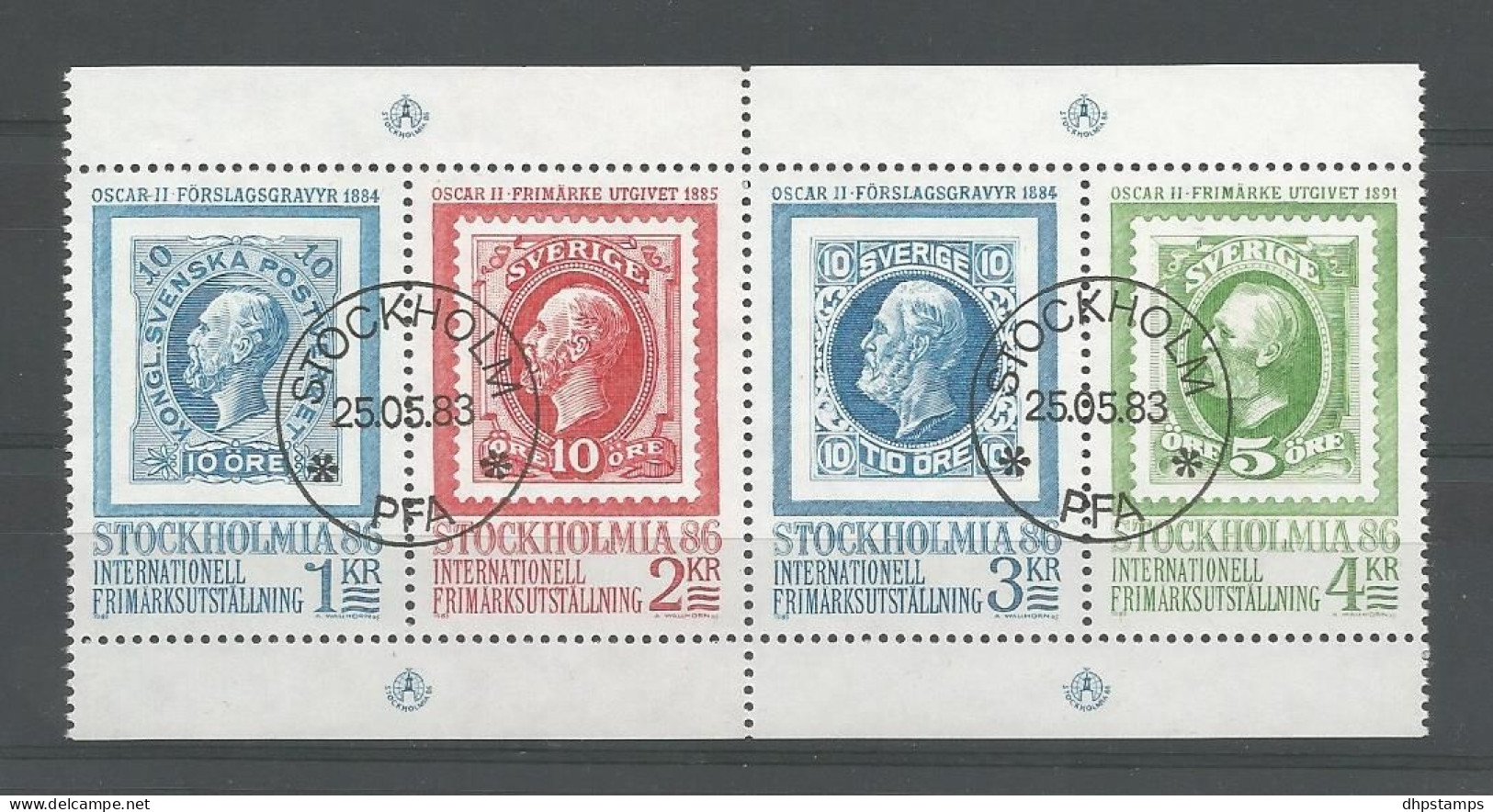 Sweden 1983 Stocholmia '86 Strip Y.T. 1221/1224 (0) - Used Stamps